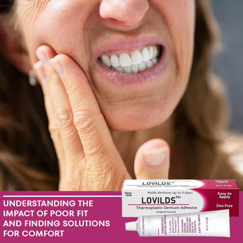 BUY 1 GET 1 FREE LOVIDS Thermoplastic Denture Adhesive + Free Gift Denture Storage Case + Dentures Book