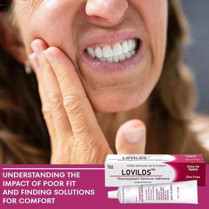 BUY 1 GET 1 FREE LOVIDS Thermoplastic Denture Adhesive + Free Gift Denture Storage Case + Dentures Book