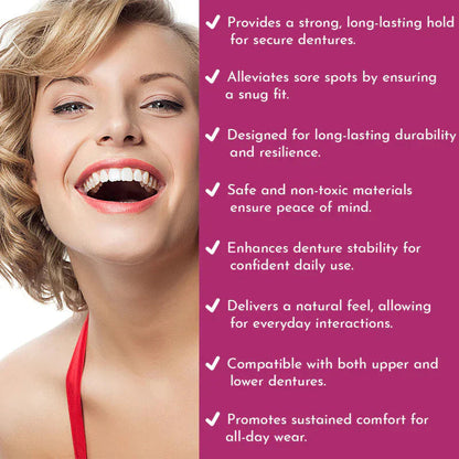 BUY 1 GET 1 FREE LOVIDS Thermoplastic Denture Adhesive + Free Gift Denture Storage Case + Dentures Book