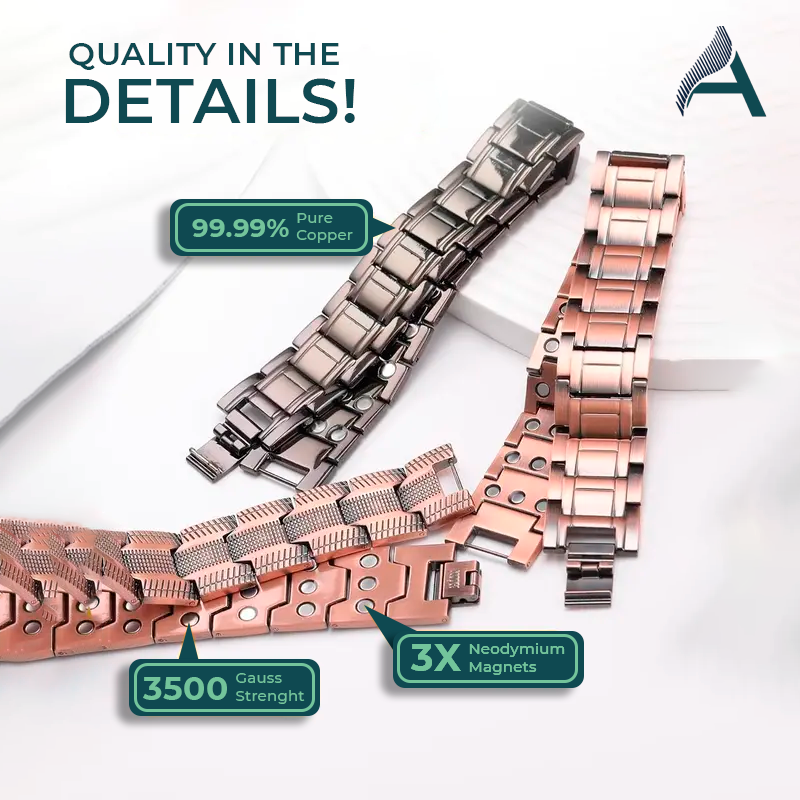 Gift! GET 2 FREE! Magnetic Copper Bracelet Adjustable Size + Free Shipping